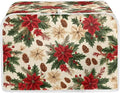 ZFRXIGN Christmas Flower Toaster Covers Mushroom Toaster Cover 4 Slice Small Appliance Covers Kitchen Microwave Oven Dust Cover Case Protector Toaster Covers Poinsettia Floral Beige