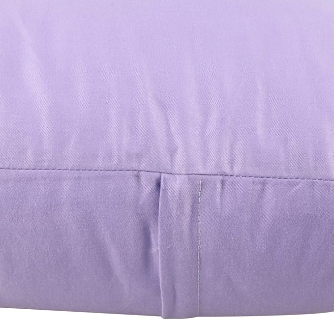 4-Pack 100% Cotton Comfortable Solid Decorative Throw Pillow Case,Thmyo Square Cushion Cover Pillowcase Sublimation Blank Pillow Covers DIY Throw Pillowcase for Sofa(20x20 inch/ 50x50cm,Light Purple)