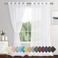 XWZO White Sheer Curtains for Bedroom, Light Filtering & Breathable Extra Wide Grommet Voile Window Curtains for Living Room, Home Decor with Tiebacks, Set of 2 Panels, 60 x 95 Inches Long