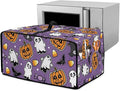 Air Fryer Toaster Oven Cover with Side Pockets, Protective Electrical Appliance Cover Kitchen Countertop Accessories, S, Ghost Pumpkin Bat Candy Violet Halloween Decor