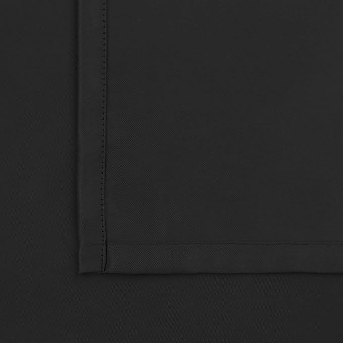BGment Short Black Out Curtains for Bedroom Window 45 Inches Long - Black Thermal Insulated Drapes with Rod Pocket Room Darkeing Privacy Blinds for Kitchen Bathroom Window, 42 x 45 Inch, 2 Panels