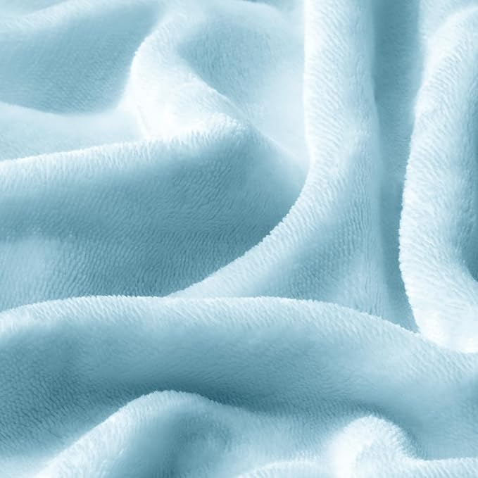 BEDELITE Body Pillow Cover with Zipper Closure, Super Soft and Cozy Fuzzy Fleece Pillowcase 20 x 54 Inches, Luxury Fluffy Plush Long Body Pillow Pillowcase for All Seasons(Blue)