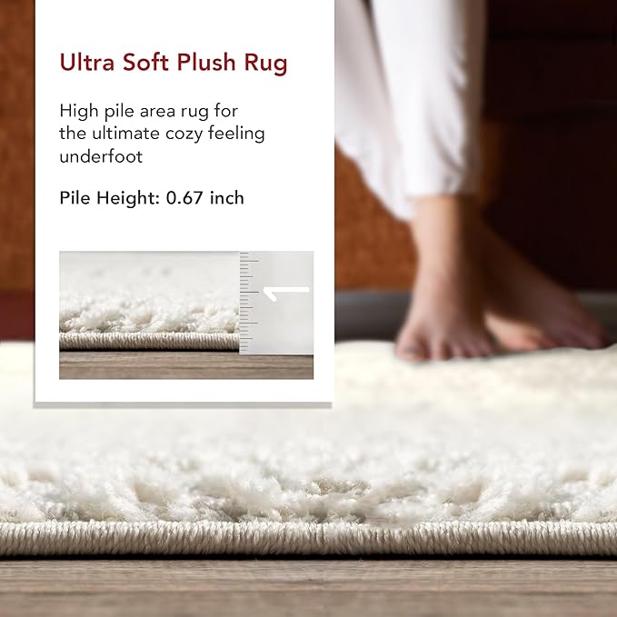 nuLOOM Kerry Cream, 9' x 12', Geometric, Soft and Cozy, High Traffic, Stain Resistant, Easy Clean, Durable Area Rug for Bedroom, Living Room, Dining Space, Den, Foyer, Entryway