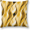 Yellow Throw Pillow Covers Abstract Ombre Yellow and Grey Striped Decorations for Bedroom Living Room Farmhouse Sofa Pillows Bed Couch 22x22 Inch