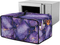 Convection Oven Dust Cover with Pockets, Easy to Clean, Electric Appliance Protector Smart Microwave Oven Cover for Countertop, L, 18.5 x 22.5 x 13 Inches, Violet Gold Marble