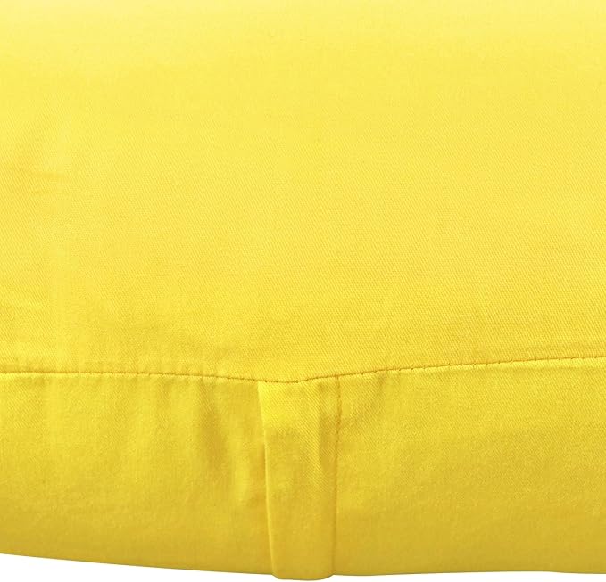 4-Pack 100% Cotton Comfortable Solid Decorative Throw Pillow Case,Thmyo Square Cushion Cover Pillowcase Sublimation Blank Pillow Covers DIY Throw Pillowcase for Sofa(16x16 inch/ 40x40cm,Lemon Yellow)