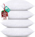 Utopia Bedding Throw Pillows (Set of 4, White), 12 x 24 Inches Pillows for Sofa, Bed and Couch Decorative Stuffer Pillow