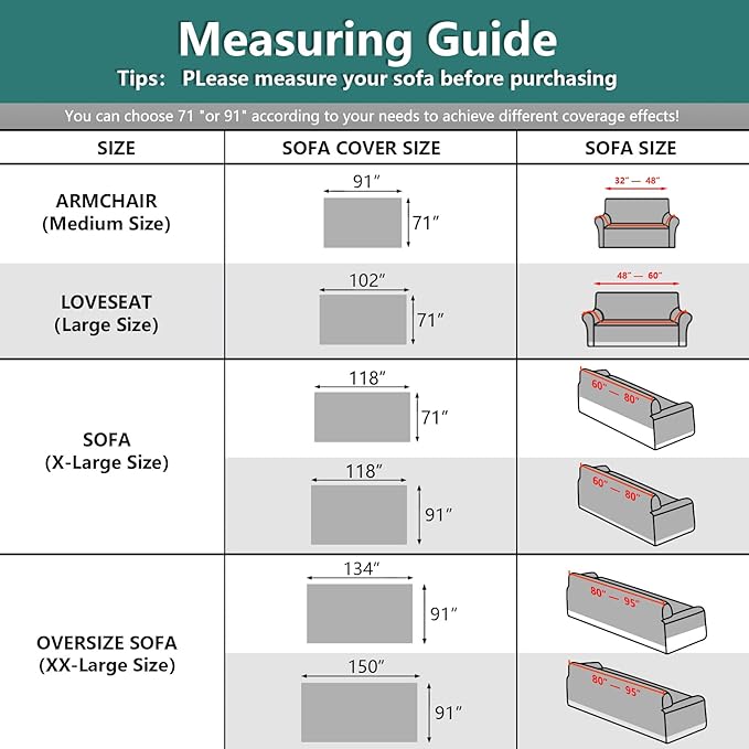 MYSKY HOME Navy Sofa Cover, Sofa Slipcovers, Blue Couch Covers for 2 Cushion Couch, Sofa Throw Cover for Living Room, Sectional Couch Cover for Dogs, Sofa Protector(X-Large, 91" x 118", Navy Blue)