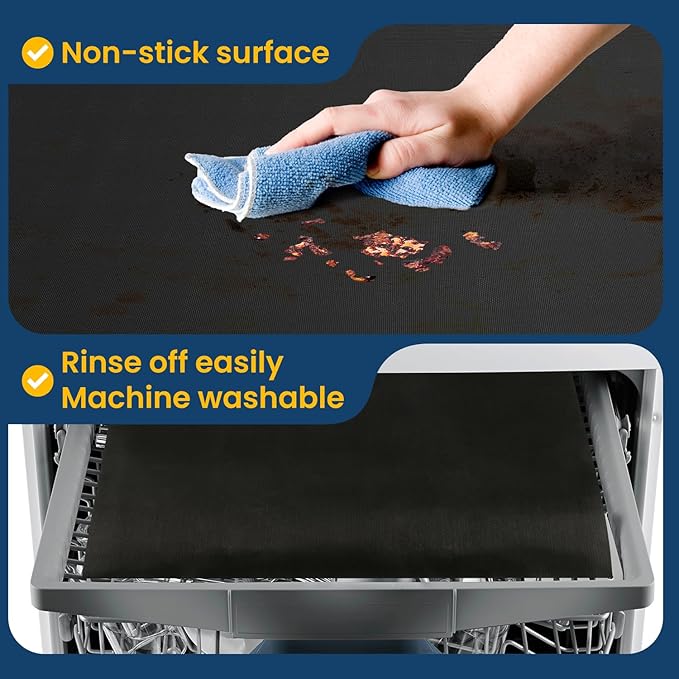 16 X75 Inch Oven Liner for Bottom of Oven, Reusable and Thick Heavy Duty Non Stick Teflon Oven Mats Cut to Custom Fit Electric, Gas, Toaster, Convection, Microwave and Grills
