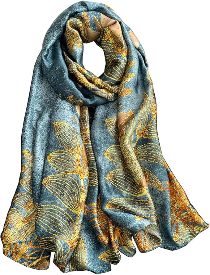Fashion Scarves Scarf 100% Silk Feeling Scarf Silk Like Scarves Long Lightweight Sunscreen Shawls for Women