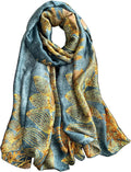 Fashion Scarves Scarf 100% Silk Feeling Scarf Silk Like Scarves Long Lightweight Sunscreen Shawls for Women