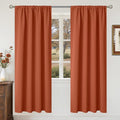 BGment Terracotta Blackout Curtains for Living Room Window - Thermal Insulated Drapes with Rod Pocket Room Darkening Privacy for Bedroom, 42 x 72 Inch, 2 Panels