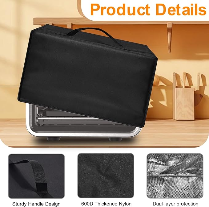 Ninja Foodi 10-in-1 Oven Cover for DT201/DT251/DT501/DT551 XL Pro, Heat Resistant Dust Proof Protector, Waterproof Countertop Appliance Cover Fits 16.94"D x 20.09"W x 13.40"H