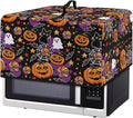 Microwave Oven Grill Cover, Halloween Pumpkin Waterproof Heat-Resistant Anti-Scratch Protective Cover Case for Countertop Microwave Oven Stylish Microwaves Ovens Covers