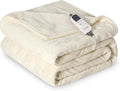 Heat Blanket 62”x84” Twin Size,Soft Flannel & Sherpa Reversible Electric Blanket with 10 Heat Settings,12 Timer Setting and 8 Hours Auto-Shut Off,ETL Certified Machine Washable,Ivory