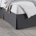 Nestl Dark Gray Bed Skirt Cal King Size - Cal King Bed Skirt 14 Inch Drop - Brushed Microfiber Bed Skirts - Hotel Quality Pleated Bed Skirt - Shrinkage & Fade Resistant