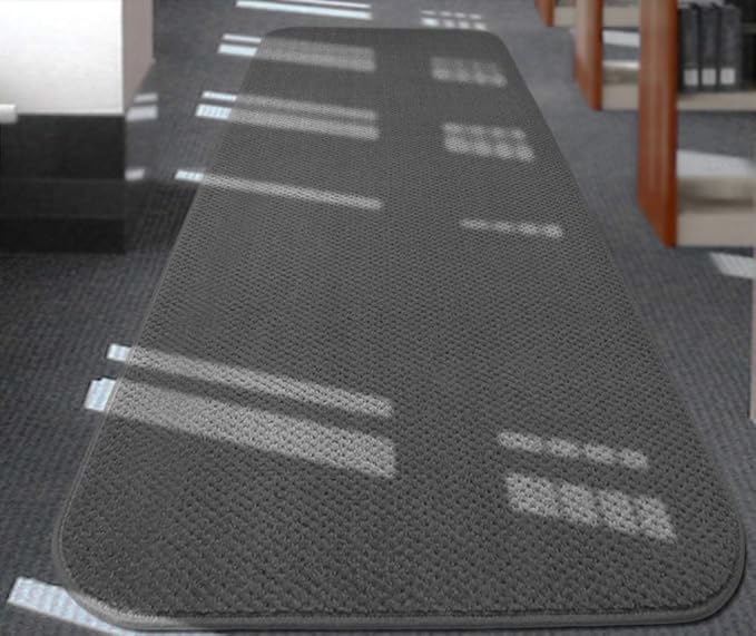 House, Home and More Skid-Resistant Carpet Runner - Gray - 24 Feet X 36 Inches