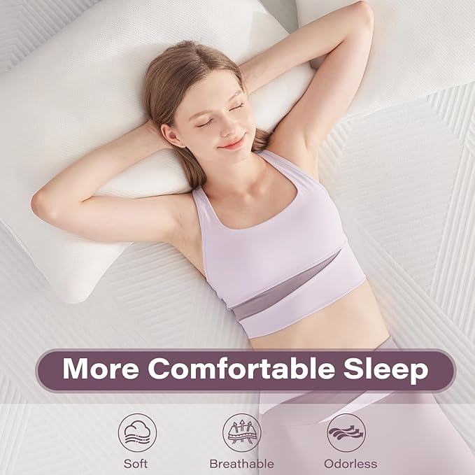 3 Inch Memory Foam Mattress Topper King with Removable Soft Cover Ventilated Breathable Cooling Mattress Pad Portable Bed Topper for Back Pain and Pressure Relief, CertiPUR-US Certified