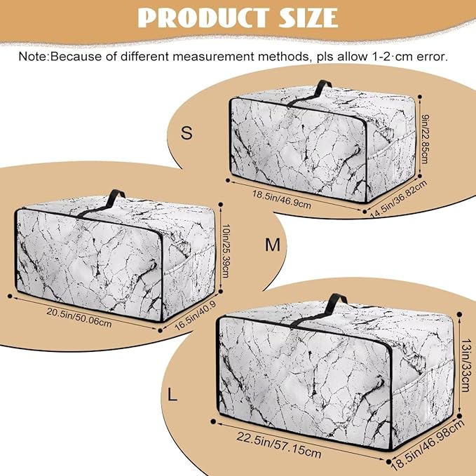 Toaster Oven Dust Cover with Pockets, Stain-resistant Kitchen Electrical Appliance Cover Countertop Ovens Decorations, M, 16.5 x 20.5 x 10 Inches, White Marble Black Crack