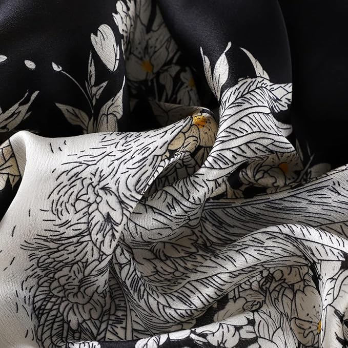 Fashion Scarves Scarf 100% Silk Feeling Scarf Silk Like Scarves Long Lightweight Sunscreen Shawls for Women