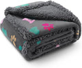 Luciphia Waterproof Pet Blankets for Couch Sofa Bed Cover Cat Liquid Pee Proof Washable Soft Fluffy Large Dog Blanket Reversible Furniture Protection Puppy Grey Bone Thicken Small（40" x 28"）