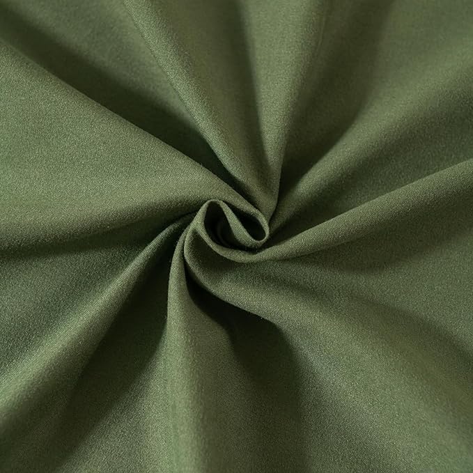 TSUTOMI Green Bed Skirt Twin Size Ruffled Bed Skirt with Split Corners, Twin Bed Skirt 12 Inch Drop, Twin Size Bed Skirt Green for Ruffled Bed Skirt with Split Corners, Bed Skirt Twin Size