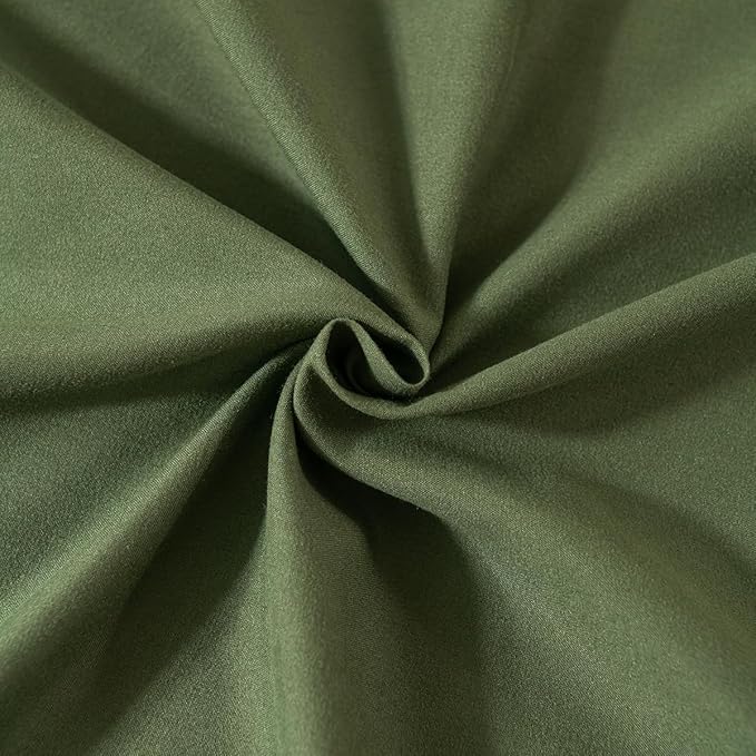 Green Bed Skirt Queen Size Ruffled Bed Skirt with Split Corners, Queen Bed Skirt 12 Inch Drop, TSUTOMI Queen Size Bed Skirt Green for Ruffled Bed Skirt with Split Corners, Bed Skirt Queen Size