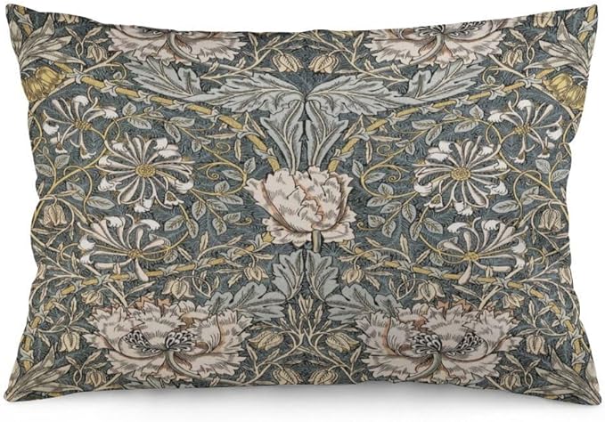 Pimpernel William Morris Throw Pillow Covers 12x20 Inch Aesthetic Pillow Velvet Decorative Pillowcase Home Decor Living Room Cushion Case for Bed Sofa Couch