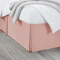 Nestl Peach Beige Bed Skirt Queen Size - Queen Bed Skirt 14 Inch Drop - Brushed Microfiber Bed Skirts - Hotel Quality Pleated Bed Skirt - Shrinkage & Fade Resistant