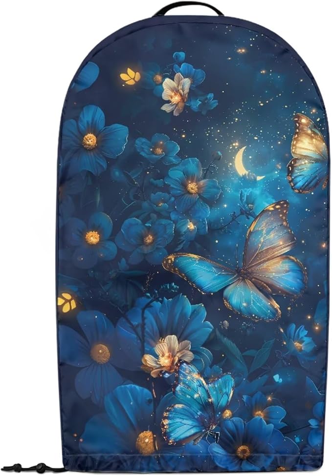 Blue Butterfly Blender Covers for Kitchen Food Processor Cover with Durable Handle, Dust Covers for Kitchen Appliances Stand Mixer or Coffee Maker Appliance Cover