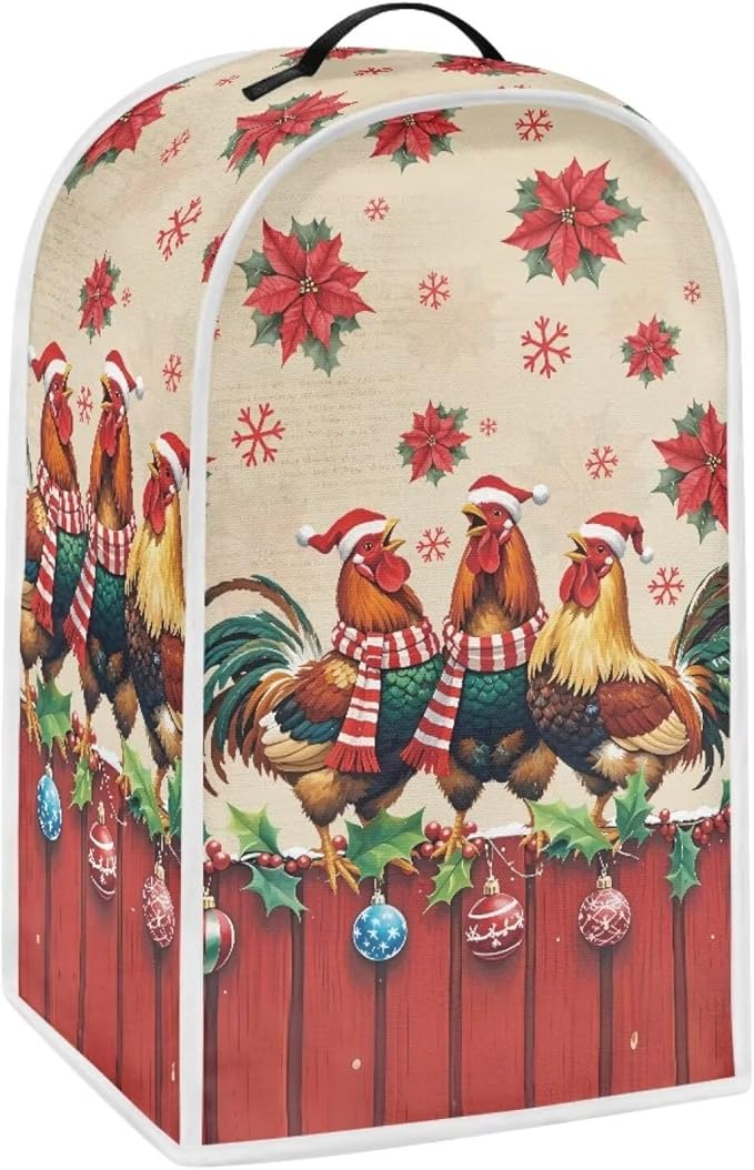 Chicken Blender Cover Dust Cover for Kitchen Christmas Food Processor Dust Covers with Handle Easy to Install Protection Covers for Stand Mixer Juice Machine Gift for Holiday