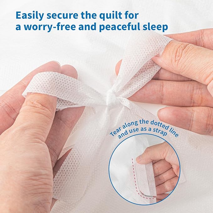 KIIS Travel-Safe Disposable Cover Sheets for Travel, Disposable Bed Sheet, Disposable Duvet/Comforter Cover, Disposable Pillowcases, Perfect for Hotels & Trips (King Size, 2 Packs)