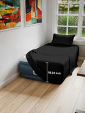 Air Mattress Sheet Set for Twin Size - 3 Piece Breathable & Cooling Sheets w/Extra Deep Pockets - Fits Inflatable & Blow Up Air Mattresses Up to 24 Inches Thick - Ultra Soft & Wrinkle Free - Black