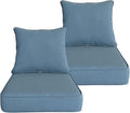 COZYVIDA Outdoor/Indoor 24x24 inch Deep Seat Patio Cushions Set of 2 Resilient Foam Filling Water Repellent Stain-Resistant UV Resistant Weather Resistant Patio Cushions Beige