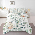 Erosebridal Kids Cute Animal Toddler Size Comforter Set for Girls Boys Cartoon Unicorn Bedding Set, Spring Eucalyptus Down Comforter Watercolor Floral Bed Set, Kawaii Magical Animal Quilted Duvet