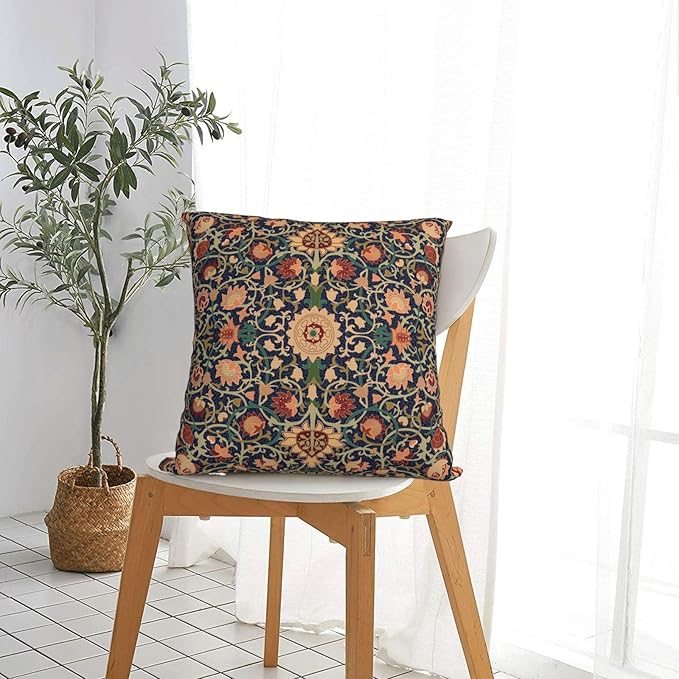 William Morris Vintage Floral 16x16 inches Throw Pillow Covers Cushion Covers for Couch Home Bed Living Room Decorative Pillow Cases