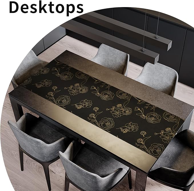 Shelf Liners for Kitchen Cabinets 12in x 30FT Non Adhesive Drawer Liner Black Floral Thickened Shelf Liner Paper Strong Non-Slip Easy to Clean for Tool Box Refrigerator with Knife and Tape Measure