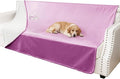 Waterproof Blanket for Couch, Leak Proof Dog Bed Blankets Reversible, Pet Throw Sofa Furniture Protector Machine Washable-68 x82,Purple+Cream
