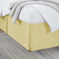 Nestl Vanilla Yellow Bed Skirt King Size - King Bed Skirt 14 Inch Drop - Brushed Microfiber Bed Skirts - Hotel Quality Pleated Bed Skirt - Shrinkage & Fade Resistant