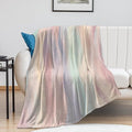 Fashion Gradient Blanket, Modern Abstract Art Colorful Pink Painting Strokes Pattern Soft Warm Cozy Plush Flannel Covers for Livingroom Bedroom Couch Chair Camping Travel Home Decor Tapestry 60x80in