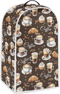 Coffee Bread Print Blender Dust Cover for Stand Mixer or Coffee Maker Appliance Anti Fingerprint Polyester Dust Proof Stain Resistant Blender Cover for Home Kitchen