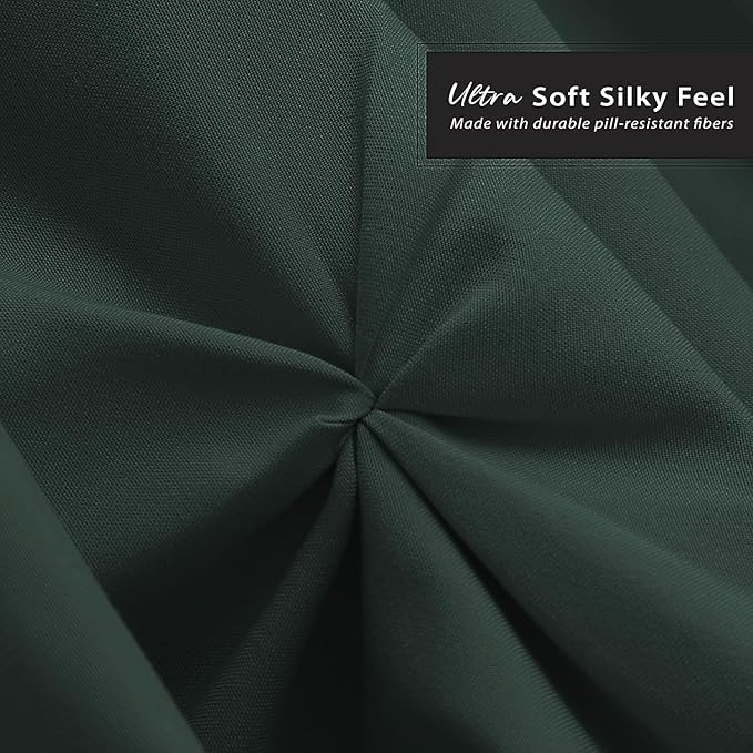 Nestl Forest Green Bed Skirt Cal King Size, Pinch Pleat Cal King Bed Skirt, 14" Drop Cal King Bedskirt, Hotel Quality Bed Skirts, Microfiber Bedskirt for Cal King Bed, Forest Green Cal King Bed Skirt