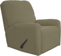 Easy-Going Recliner Stretch Sofa Slipcover Sofa Cover 4-Pieces Furniture Protector Couch Soft with Elastic Bottom Kids, Spandex Jacquard Fabric Small Checks(Recliner,Khaki)