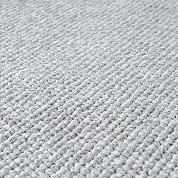 LUXE WEAVERS Solid Machine Woven Gray 2x8 Area Rug, Indoor Stain-Resistant Carpet