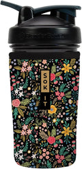 Sok It BotlSok Protein Blender Shaker Bottle Sleeve Insulated Neoprene Cover (English Garden Picnic, Fits 24oz Blender)