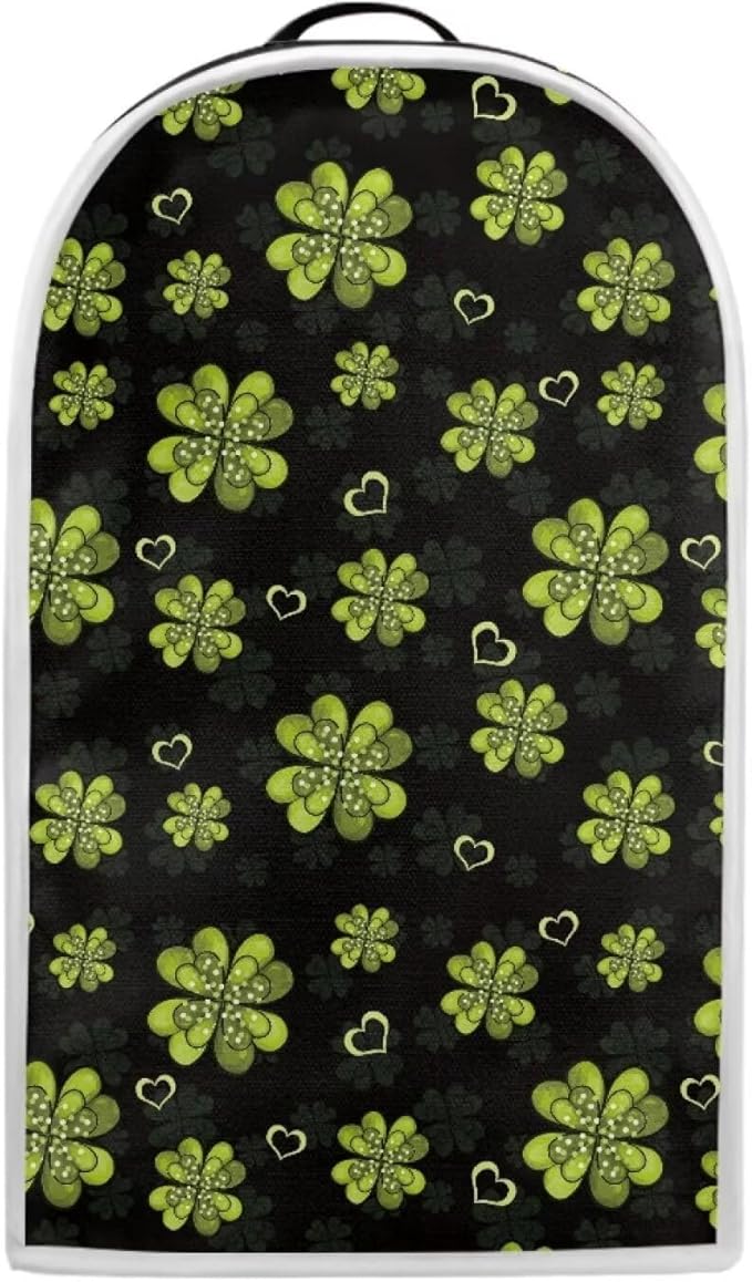 Talayituse Shamrock Heart Print Blender Dust Cover, Fingerprint Protection Cover for Stand Mixer or Coffee Machine, Home Kitchen Appliance Covers for Stain Dust Resistant Supplies Decor