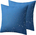 Phantoscope Pack of 2 Premium Dual Usage Outdoor Pillow Inserts, Waterproof Throw Pillows No Cover Needed, Colorful Decorative Couch Sham Cushion Stuffer Patio Couch Tent, Blue 18 x 18 Inches