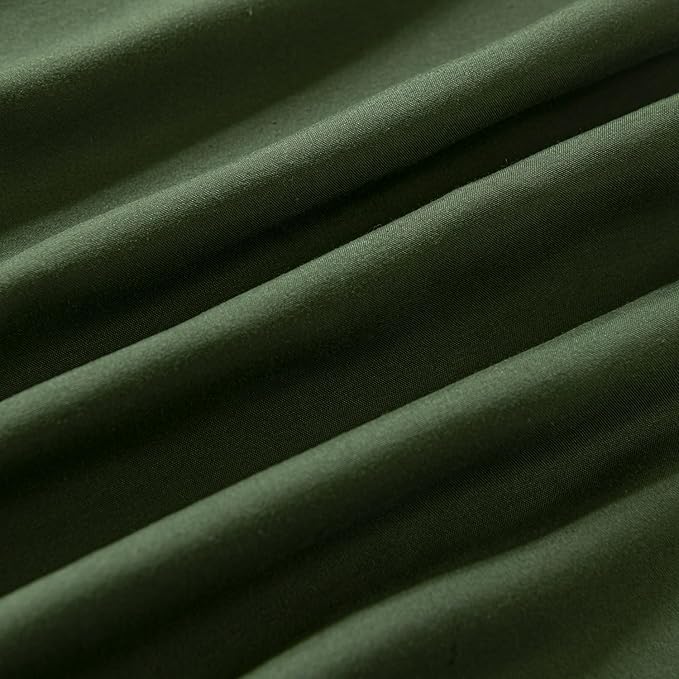 Bed Skirt King Size Ruffled Bed Skirts with Split Corners, 12 Inch Drop Dust Ruffle Bed Skirt with Platform, Green, King - 12" Drop