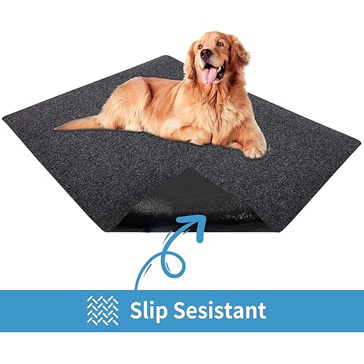 Dog Crate Kennel Pad Mat Liner, Dog Crate Mat for Training, Under Pet Cage Mat, Crate Tray to Protect Floors, Kennel Pad, Absorb, Waterproof, Non-Slip, Washable, Cut to Fit (18" x 24")