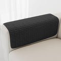 Foxdecor Couch Arm Covers Sofa Armrest Covers, Arm Chair Covers Set of 2, Non-Slip Arm Rest Cover for Sofa, Armchair Slipcovers Couch Protector (Black 30x30 inch)